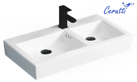 Раковина Cerutti SPA Double Vito CT9281 73x40 фото
