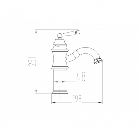 Смеситель для раковины Milacio Yeste MC.508.BR бронза фото