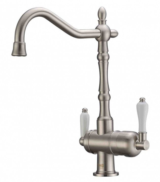 Смеситель для кухни с фильтром для воды Zorg Clean Water ZR 326 YF NICKEL фото