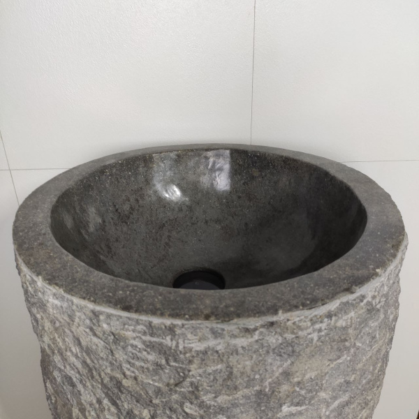 Раковина напольная из мрамора Grey MN-01498 (43*43*90) фото