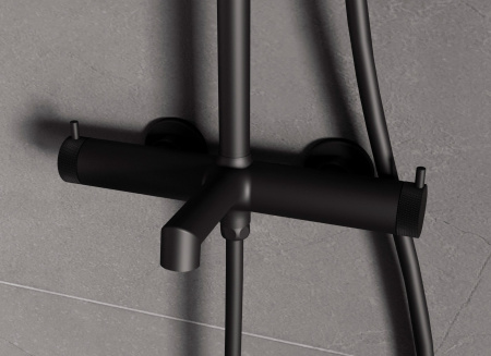 Душевая система Vincea Rim VSFS-2RM1MB черная матовая фото