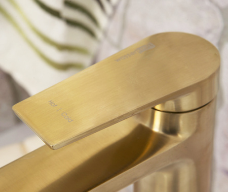 Высокий смеситель для раковины WasserKRAFT Aisch 5503H матовое золото фото