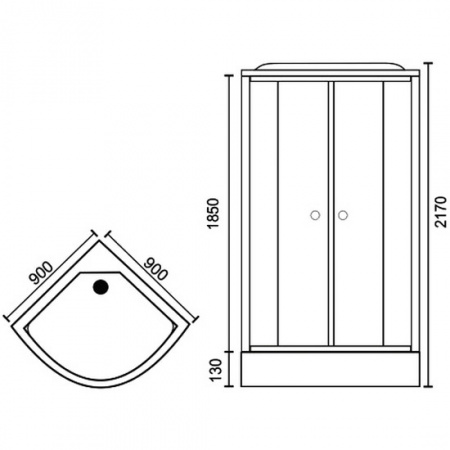 Душевая кабина Royal Bath НК RB90HK7-BT-CH 90x90 фото