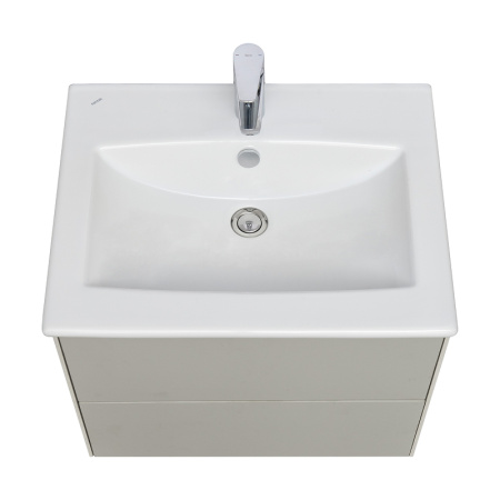 Тумба с раковиной Акватон Сохо 60 1A258001AJ9A0 слэйт / галька серая фото