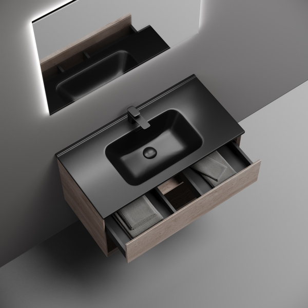 Тумба под раковину Sancos Marmi 1.0 MR1.090EG дуб галифакс натуральный фото