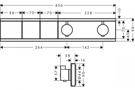 Термостатический смеситель для душа Hansgrohe RainSelect 15380700 белый матовый фото
