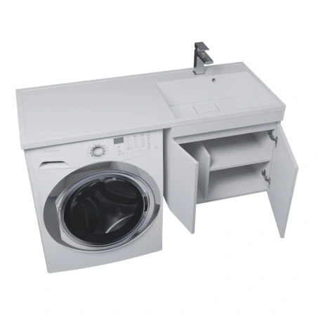 Тумба под стиральную машину Uperwood Magenta 5930205159 белая матовая фото