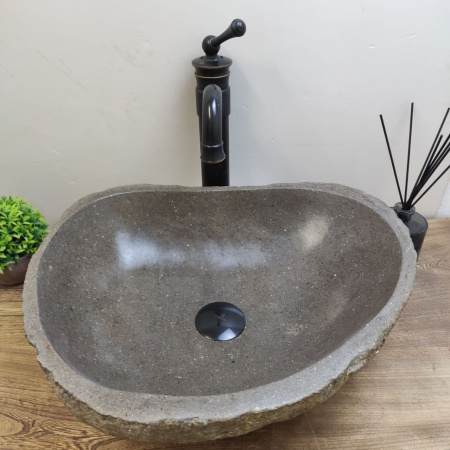 Накладная раковина из речного камня RS01171 (46*39*14) 11E фото