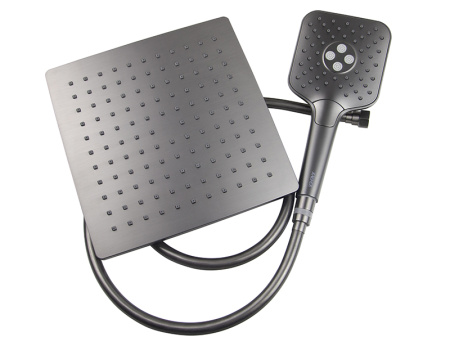 Душевая система с термостатом Kaiser Serio 05382-15 оружейная сталь фото