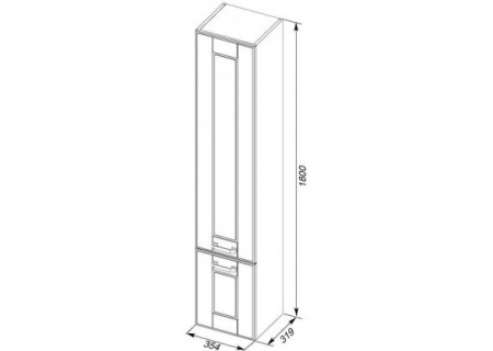 Шкаф-пенал для ванной Aquanet Рондо 35 00189160 фото