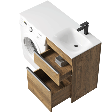 Тумба под стиральную машину Aqwella Terra 115 TER01052NDB дуб балтийский фото