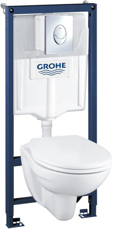 Комплект Grohe Solido 39192000 подвесной унитаз + инсталляция + кнопка фото