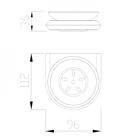 Мыльница Abber Nord AA1558B черная матовая фото