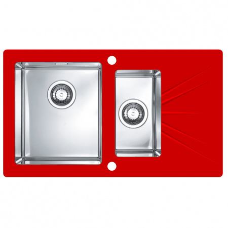 Мойка для кухни Alveus Karat 20 Красный чаша слева фото