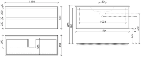 Тумба под раковину Sancos Libra LB120-1W белая фото