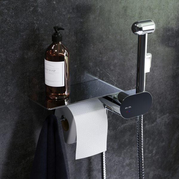 Гигиенический душ со смесителем и полочкой Am.Pm F0202600 фото