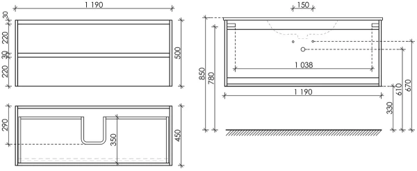 Тумба под раковину Sancos Libra LB120-1W белая фото