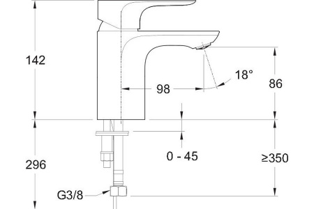 Смеситель для раковины Jacob Delafon Aleo E72277-CP фото