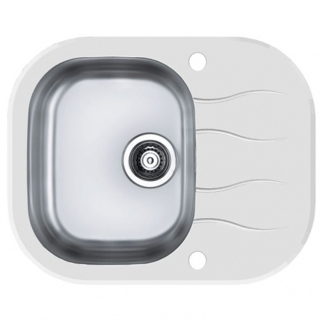 Мойка для кухни Alveus Wave 10, (белое стекло) фото
