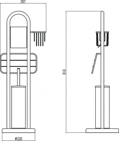 Стойка для туалета напольная Savol S-00Y709 фото