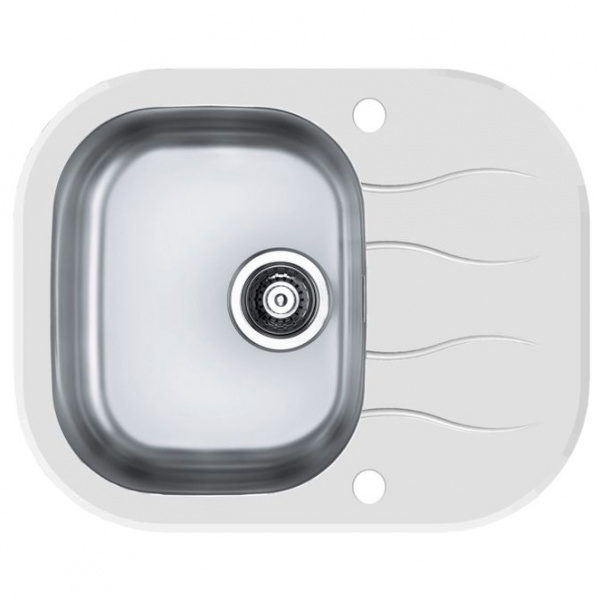 Мойка для кухни Alveus Wave 10, (белое стекло) фото