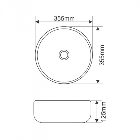 Накладная раковина Jorno Melana 0235888 35,5 см фото