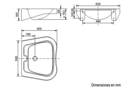 Раковина антивандальная Nofer 13024.2.S 62x50 фото