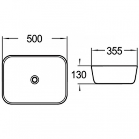 Накладная раковина SantiLine SL-1049 51x34 фото