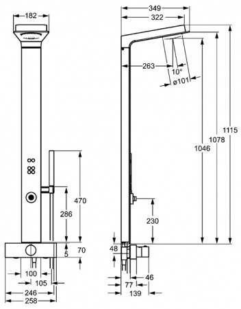 Душевая панель Hansa Smartshower 58590900 фото