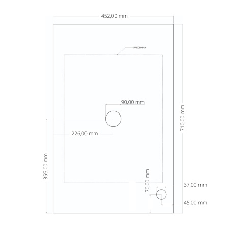 Столешница из искусственного камня Grossman Вива-70 507003 фото