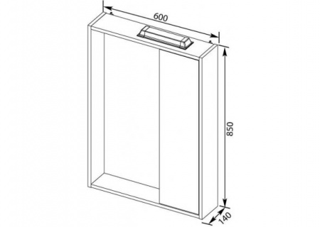 Зеркало-шкаф Aquanet Клио 60 00189228 фото