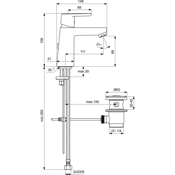 Смеситель для раковины Ideal Standard VITO B0455AA фото