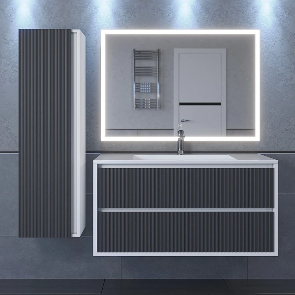 Тумба под раковину Uperwood Next 100 3930205159 белая/графит фото