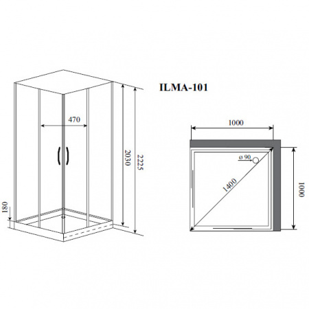 Душевая кабина Timo Premium Ilma 101 100x100 фото