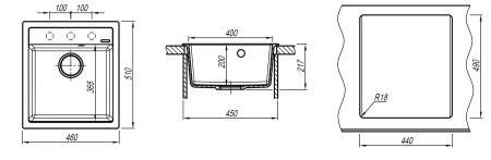 Кухонная мойка ЛИПСИ 460 Florentina 20.280.B0460 жасмин фото