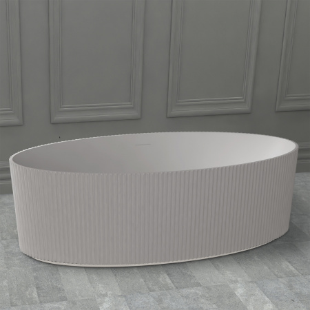 Ванна из искусственого камня Abber Stein AS9627 180x85 белая матовая фото