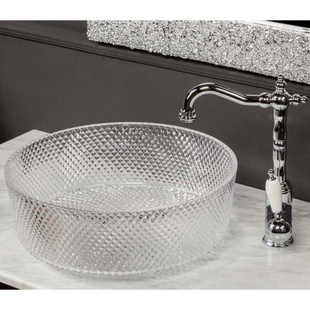 Хрустальная накладная раковина Boheme 817 фото