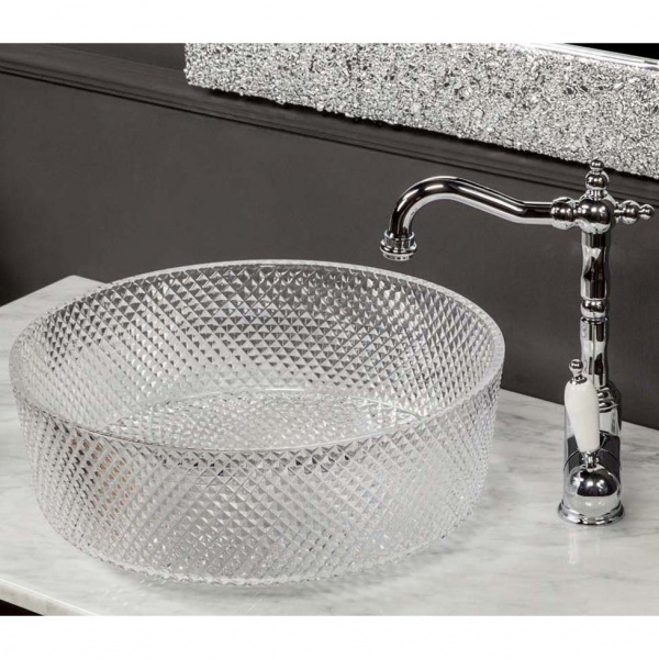 Хрустальная накладная раковина Boheme 817 фото