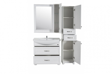 Зеркало-шкаф ASB-Woodline Берта 80 10122 белый фото