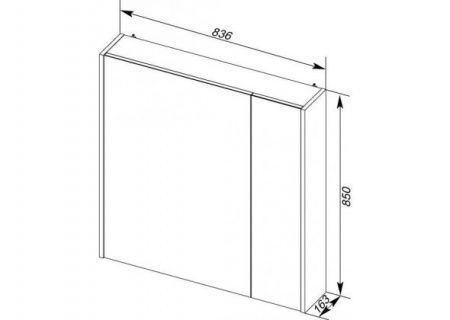 Зеркало-шкаф Aquanet Франка 85 00183045 фото