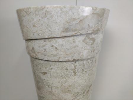 Напольная раковина из мрамора Indo Pedestal Beige Spiral MN-392 фото