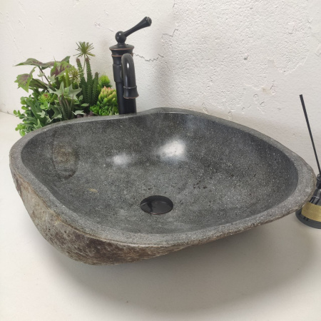 Накладная раковина из речного камня RS01499 (55*47*16) С9 фото