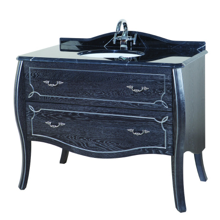 Тумба под раковину Bellezza Грация Люкс 110 черная фото