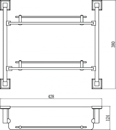 Полка двойная Savol 95 S-09522 фото