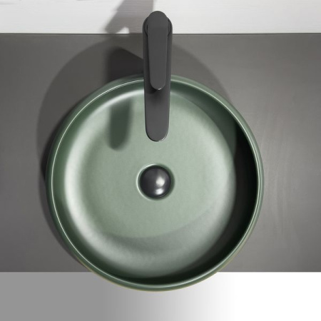 Накладная раковина Comforty 114MDG 00-00012529 41x41 темно-зеленая матовая фото