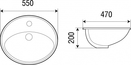 Раковина WeltWasser Deilbach DEILBACH 6002 55х47 фото