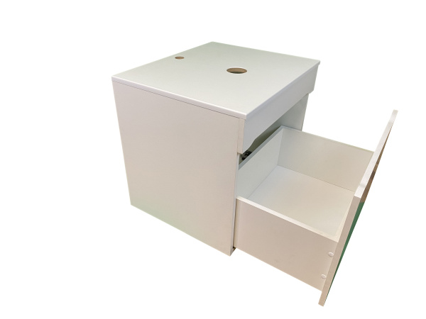 Тумба под раковину Sintesi Style STL.W7013 столешница белая / белая матовая фото