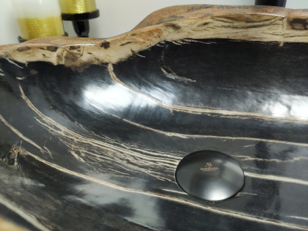 Накладная раковина из окаменелого дерева FSB-0408 (76*41*17) фото