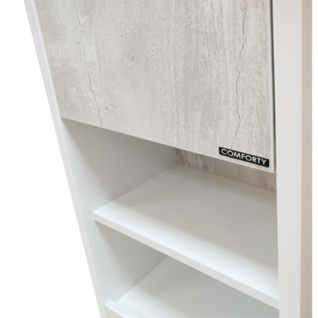 Шкаф-пенал Comforty Женева-35 дуб белый фото