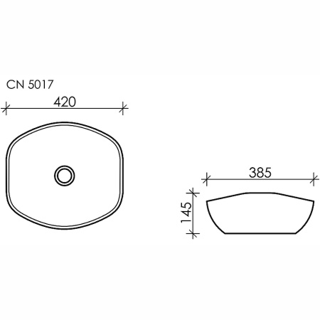 Раковина-чаша Ceramica Nova Element 42 CN5017 Белая фото